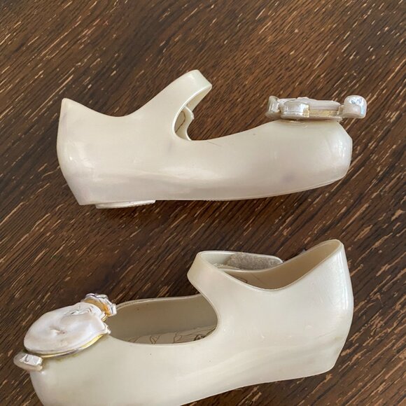 Mini Melissa Shoes Disney Beauty and the Beast Ballet Flats Mary Jane Size 6 - Picture 6 of 7